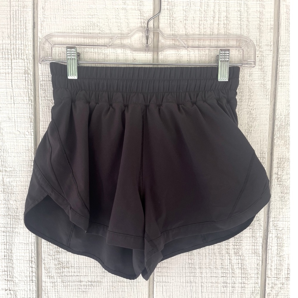 Lululemon Black Track That High Rise Short 4